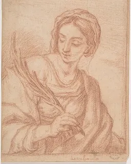 Virgin with a Palm Branch by Anonymous, Italian, Roman-Bolognese, 17th century