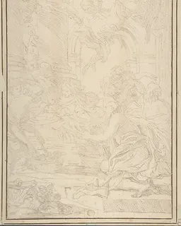 The Adoration of the Shepherds by Anonymous, Italian, Roman-Bolognese, 17th century