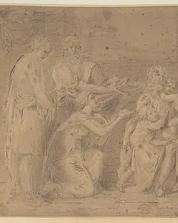 Christ and the Children by Anonymous, Italian, Roman-Bolognese, 17th century