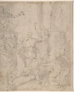 Martyrdom of Saint Andrew by Anonymous, Italian, Roman-Bolognese, 17th century