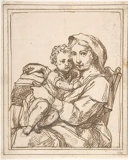 Madonna and Child by Anonymous, Italian, Roman-Bolognese, 17th century