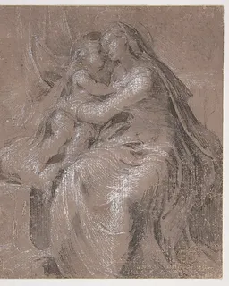 Madonna and Child (recto); Head and Bust of Saint John the Evangelist  (verso) by Parmigianino (Girolamo Francesco Maria Mazzola)