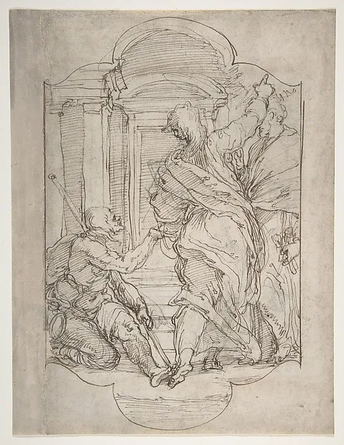 Saint Peter and Saint John Healing a Cripple at the Gate of the Temple