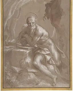 Saint Jerome in the Wilderness by Domenico Piola