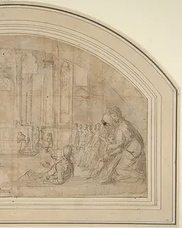 Saint Antoninus Kneeling before the Crucifix in Orsanmichele, Florence by Bernardino Poccetti