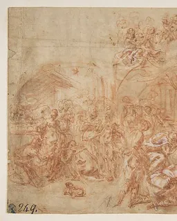 Adoration of the Magi by Cesare Pollino (Cesare dal Francia or Franchi)