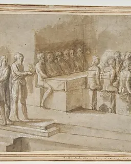 Penitent Woman Anointing the Feet of Christ at the Table of Simon the Pharisee (Luke 7:36-50) by Biagio Pupini