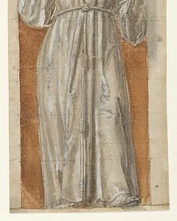 Standing Franciscan Saint in a Niche by Anonymous, Italian, Roman-Bolognese, 17th century