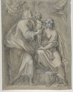 The Holy Family with Angels by Pomarancio (Cristoforo Roncalli)