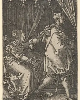 Joseph and Potiphar's Wife, from "The Story of Joseph" by Heinrich Aldegrever