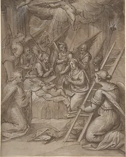The Christ Child Adored by Angels by Gottfried de Wedig