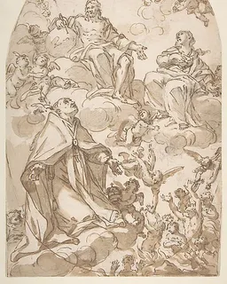 Saint Gregory the Great Interceding for Souls in Purgatory by Giovanni Odazzi