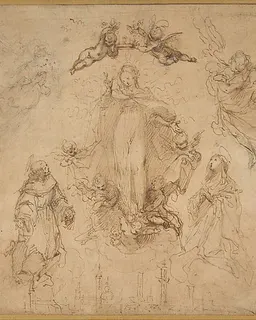 The Virgin Protectress of the City of Siena by Francesco Vanni