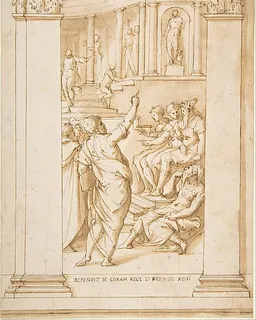 Saint Paul Speaking before King Agrippa (Acts 26) by Giorgio Vasari