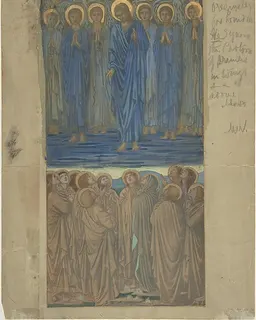 Ascension of Christ (Acts I, 1–9): study for stained-glass window by Sir Edward Burne-Jones