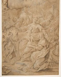 Holy Family by Andrea Sacchi