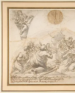The Apostles at the Tomb of the Virgin, and Studies for Two Pendentives by Francesco Maria Salvetti