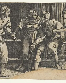 Tobias and the Archangel Raphael, from "The Story of Tobias" by Georg Pencz