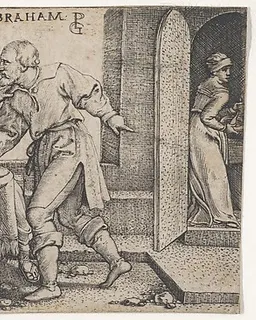 The Three Angels Visiting Abraham, from "The Story of Abraham" by Georg Pencz