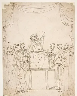 Jesus Disputing with the Doctors in the Temple (Luke 2:46-47) by Ercole Setti