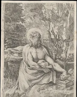 Saint Jerome in the Wilderness by Annibale Carracci