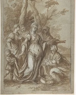 The Finding of Moses by Montalto (Giovanni Stefano Danedi or Doneda)