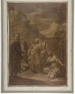 Christ and the Canaanite Woman by Giovan Gioseffo dal Sole