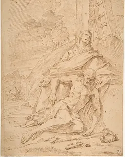 The Virgin Lamenting over the Dead Christ by Pietro Testa