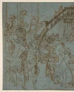 The Wedding Feast at Cana (after Paolo Veronese) by Federico Zuccaro (Zuccari)