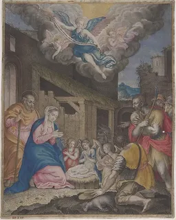 Adoration of the Shepherds by Anonymous, Italian, Cremonese, 16th century
