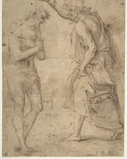 The Baptism of Christ by Moncalvo (Guglielmo Caccia)
