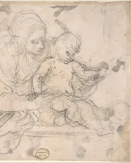 Virgin and Child with Infant St. John the Baptist by Anonymous, Italian, 17th century