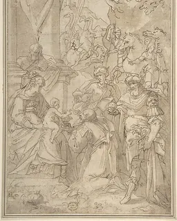 Adoration of the Magi by Anonymous, Italian, Genoese, 16th century