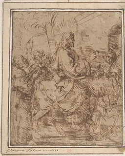 Christ's Entry into Jerusalem by Anonymous, Italian, Venetian, 15th to 16th century