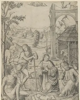 The Adoration of the Shepherds by Marcantonio Raimondi