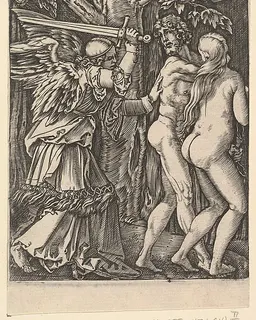 The Expulsion from the Paradise, from "The Passion of Christ", after Dürer by Marcantonio Raimondi