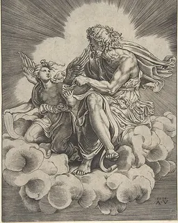 Saint Matthew by Agostino Veneziano (Agostino dei Musi)