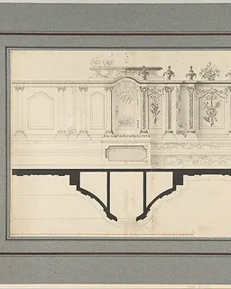 Plan and Elevation of the Capuchin Tabernacle of Luneville by Adrian La Touvenot