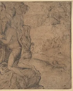 St. Jerome in a Landscape by Anonymous, Italian, Venetian, 15th to 16th century