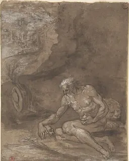 Saint Jerome Praying in a Landscape by Niccolò dell' Abate