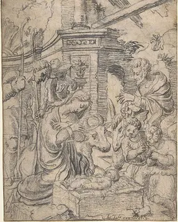 The Adoration of the Shepherds by Aertgen Claesz. van Leyden