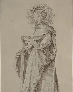 Saint Catherine Leaning on a Sword by Hans Baldung Grien