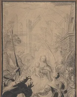 Adoration of the Shepherds by Claude Vignon