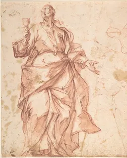 Study of St. John (recto); Study of a Warrior (verso) by Eugenio Cajés
