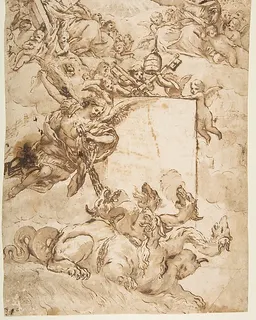 St. Michael Expurging Heresy by Pietro da Cortona (Pietro Berrettini)