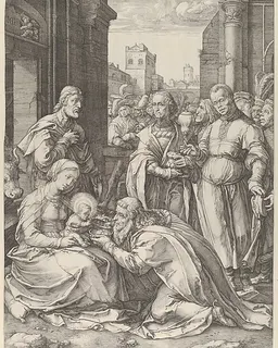 Adoration of the Magi by Hendrick Goltzius
