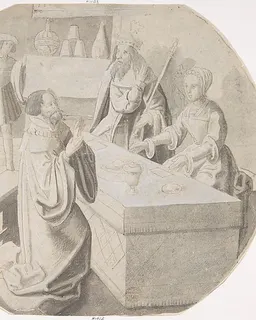 The King and Haman at Esther's Banquet of Wine by Pseudo-Aert Ortkens