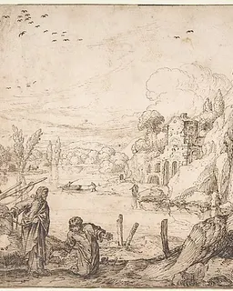 Landscape with the Calling of St. Peter by Jacob Pynas