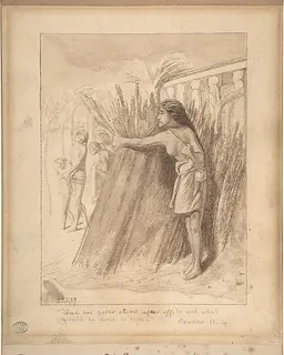 Miriam Watching the Finding of Moses in the Bulrushes by Simeon Solomon