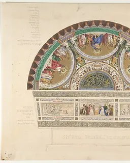 Design for a Ceiling at Théatre Français, Paris by Aimé Chenavard